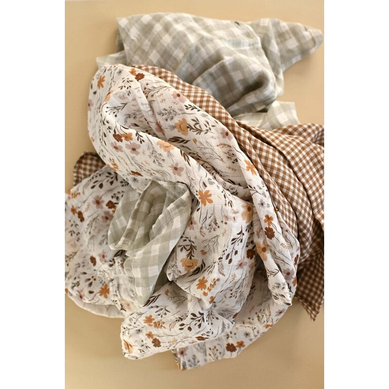 MINIKA COUVERTURE DE MOUSSELINE - WILDFLOWERS