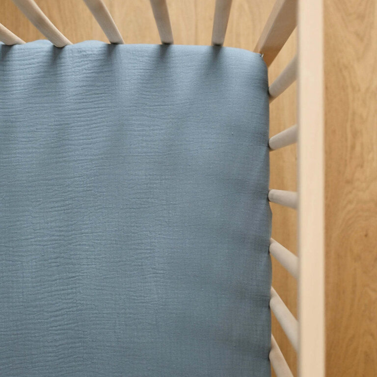 MINIKA CRIB FITTED SHEET - BILLY BLUE
