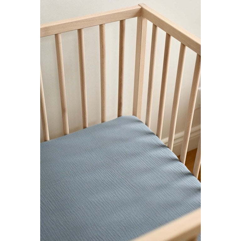 MINIKA CRIB FITTED SHEET - BILLY BLUE
