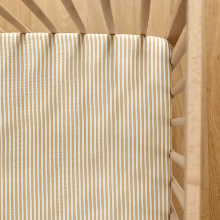 MINIKA DRAP CONTOUR LIT DE BÉBÉ - STRIPE BEIGE