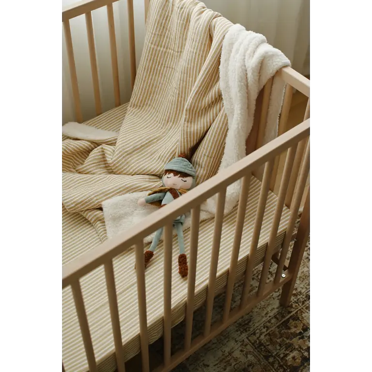 MINIKA DRAP CONTOUR LIT DE BÉBÉ - STRIPE BEIGE