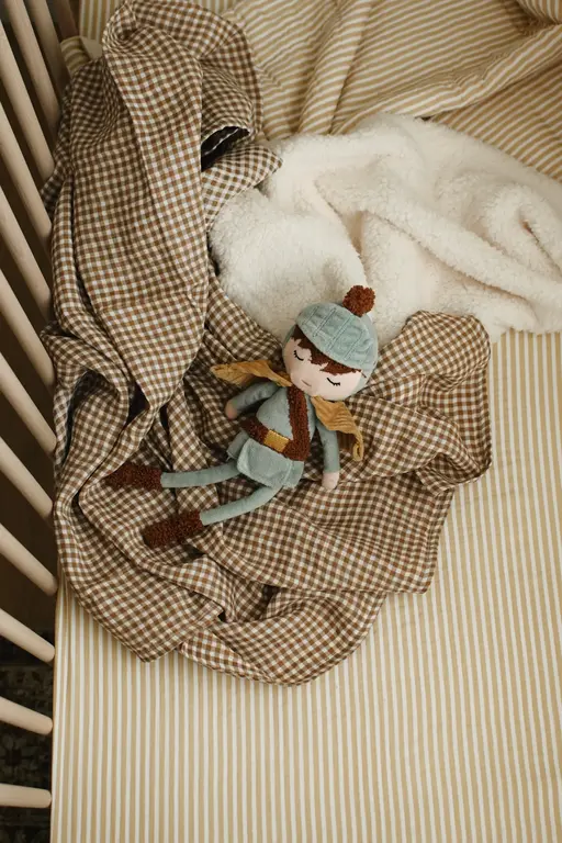 MINIKA DRAP CONTOUR LIT DE BÉBÉ - STRIPE BEIGE