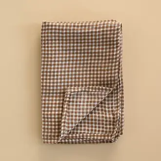 MINIKA COUVERTURE DE MOUSSELINE - VICHY BRUN
