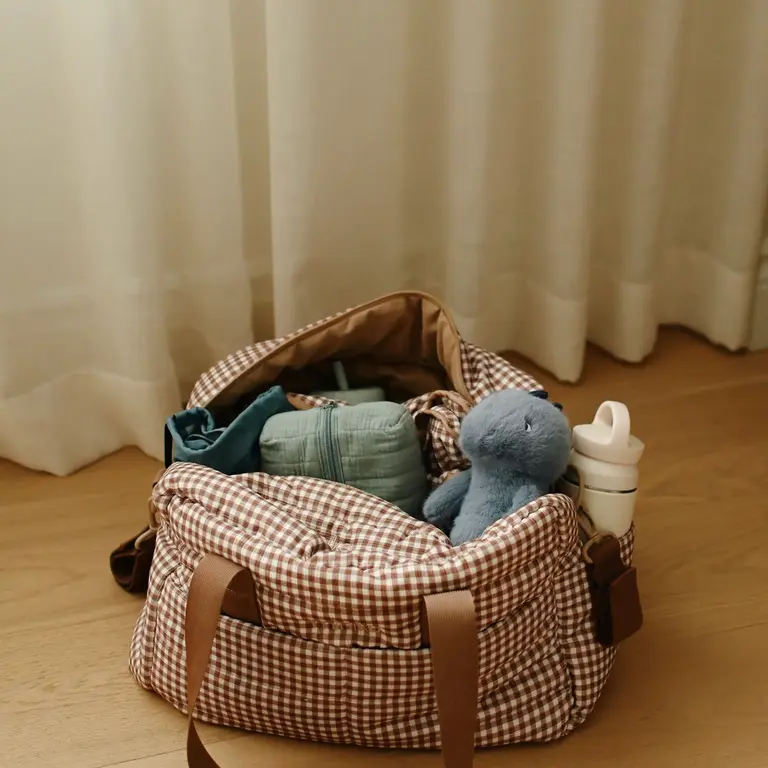 MINIKA SAC À COUCHES - VICHY BRUN