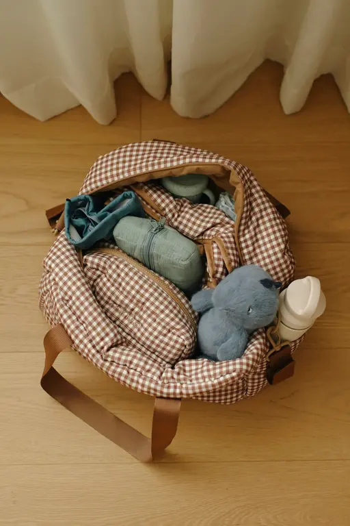 MINIKA SAC À COUCHES - VICHY BRUN