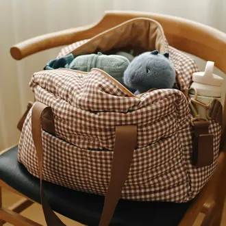 MINIKA SAC À COUCHES - VICHY BRUN
