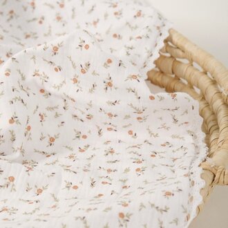 BALUCHON DOUDOU MOUSSELINE DE COTON AVEC DENTELLE - 1863