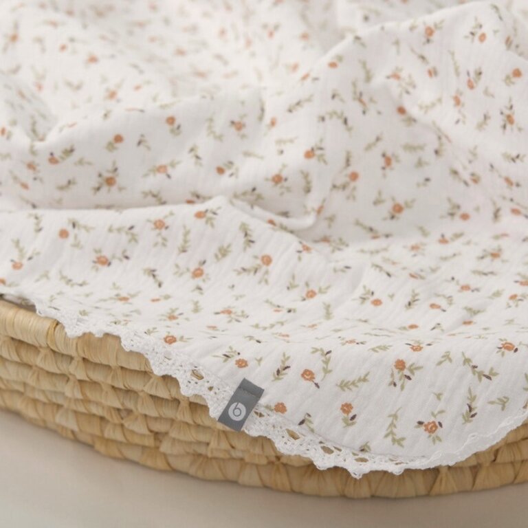 BALUCHON DOUDOU MOUSSELINE DE COTON AVEC DENTELLE - 1863