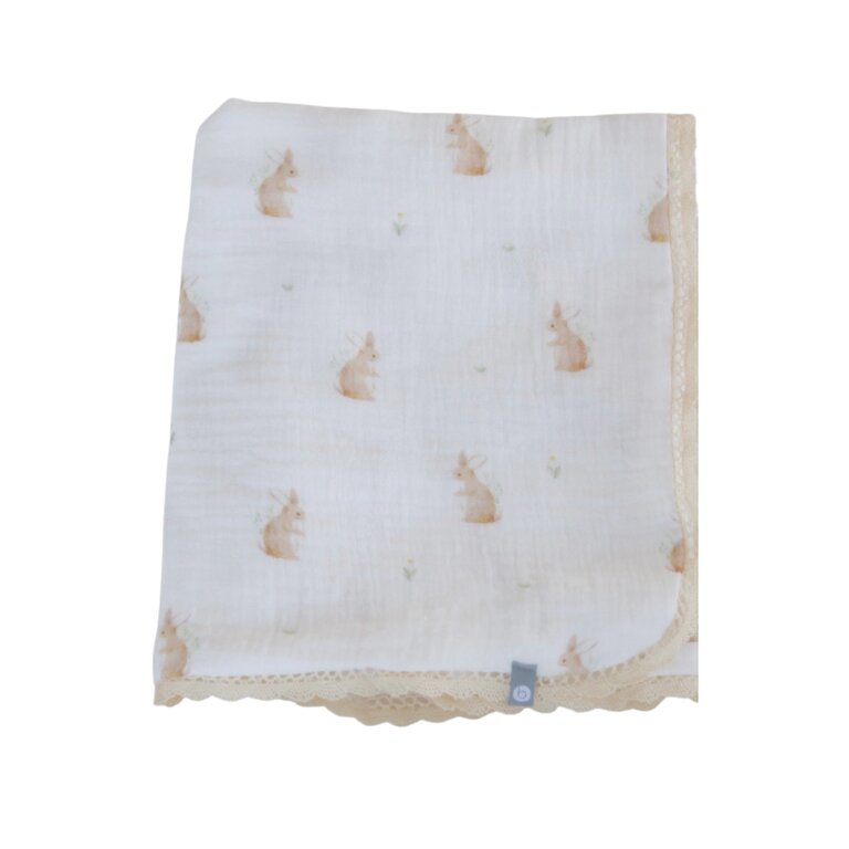 BALUCHON DOUDOU MOUSSELINE DE COTON AVEC DENTELLE - 1949