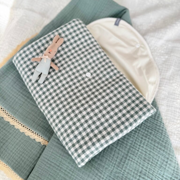 BALUCHON MATELAS À LANGER - VICHY VERT 1913