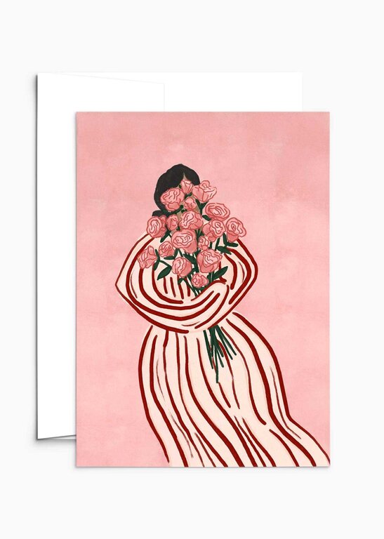 MIMI & AUGUST CARTE DE SOUHAITS - BOUQUET DE FLEURS