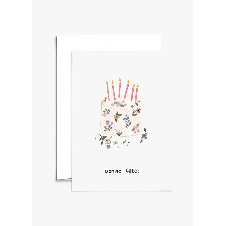 MIMI & AUGUST CARTE DE SOUHAITS - GÂTEAU DE FÊTE