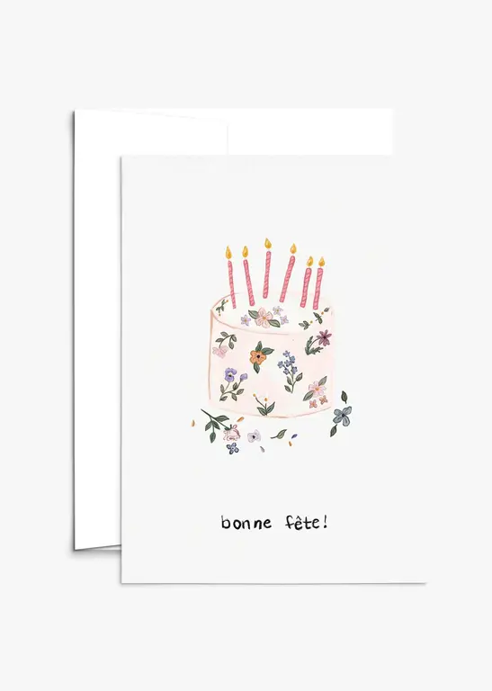 MIMI & AUGUST CARTE DE SOUHAITS - GÂTEAU DE FÊTE