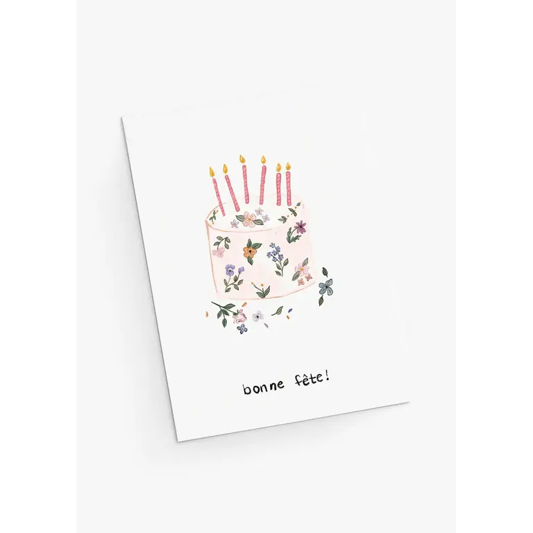 MIMI & AUGUST CARTE DE SOUHAITS - GÂTEAU DE FÊTE