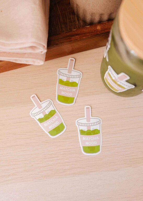 MIMI & AUGUST AUTOCOLLANT EN VINYLE - MATCHA MOOD
