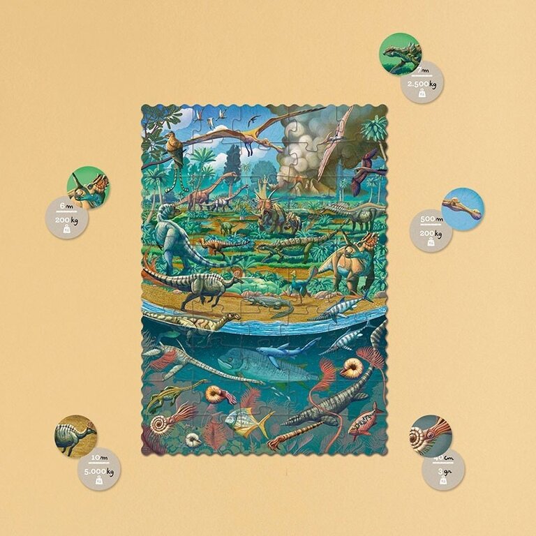 LONDJI PETIT PUZZLE CHERCHE ET TROUVE 50 PCS - DINOSAURES