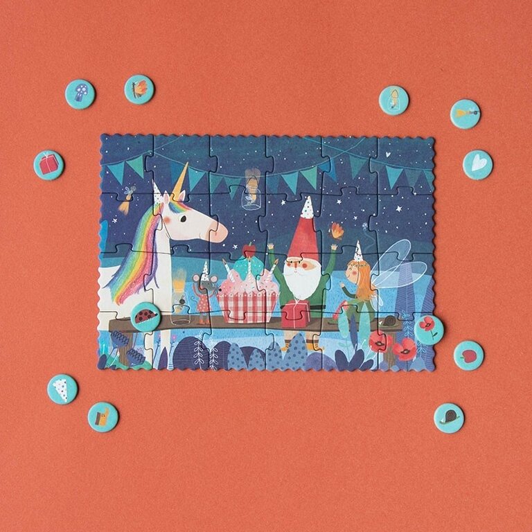 LONDJI PETIT PUZZLE CHERCHE ET TROUVE 24 PCS - LICORNE
