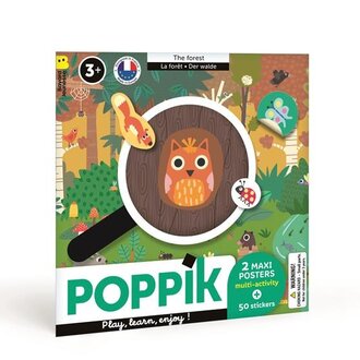 POPPIK POSTER À JOUER AVEC AUTOCOLLANTS - FORÊT