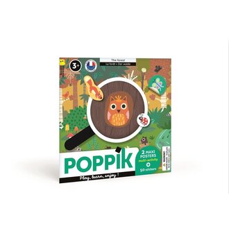 POPPIK POSTER À JOUER AVEC AUTOCOLLANTS - FORÊT