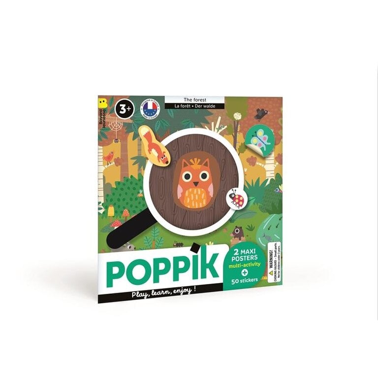 POPPIK PLAY POSTER WITH STICKERS - FOREST