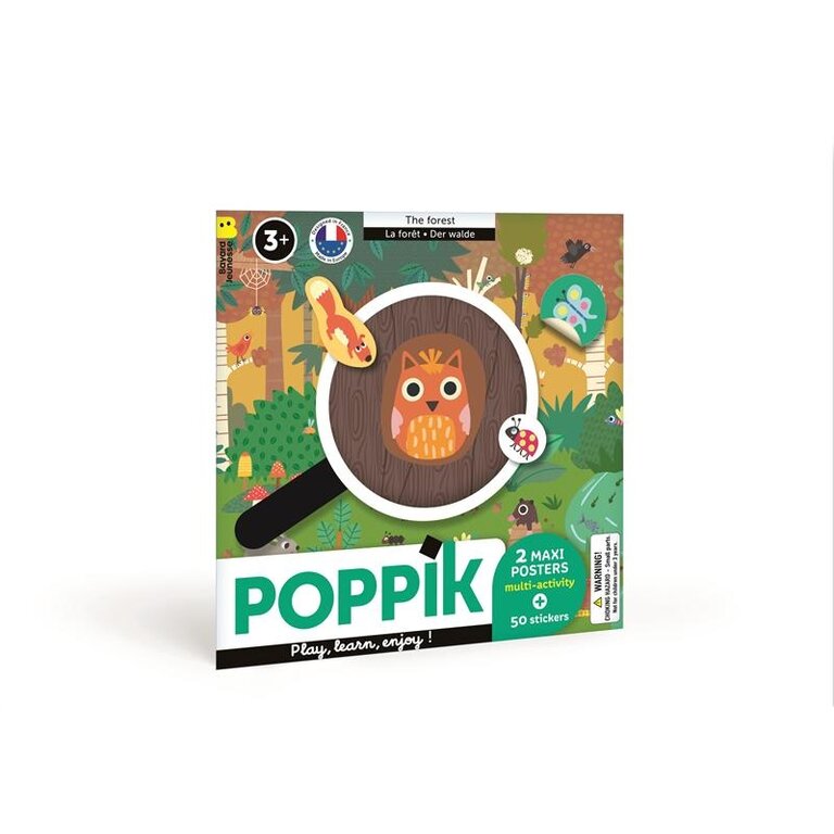 POPPIK POSTER À JOUER AVEC AUTOCOLLANTS - FORÊT