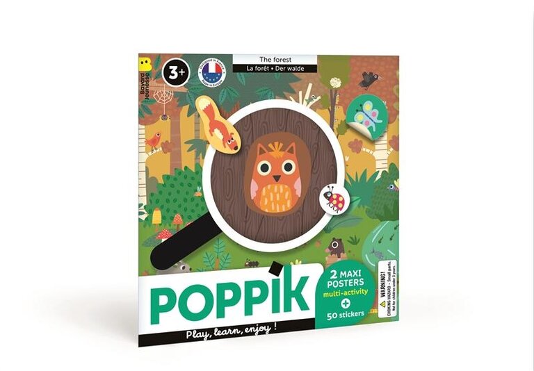 POPPIK POSTER À JOUER AVEC AUTOCOLLANTS - FORÊT