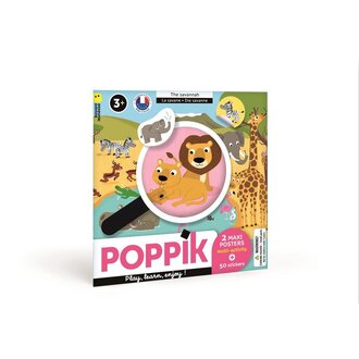 POPPIK POSTER À JOUER AVEC AUTOCOLLANTS - SAVANE