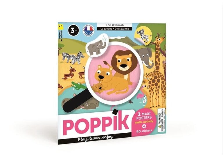POPPIK POSTER À JOUER AVEC AUTOCOLLANTS - SAVANE