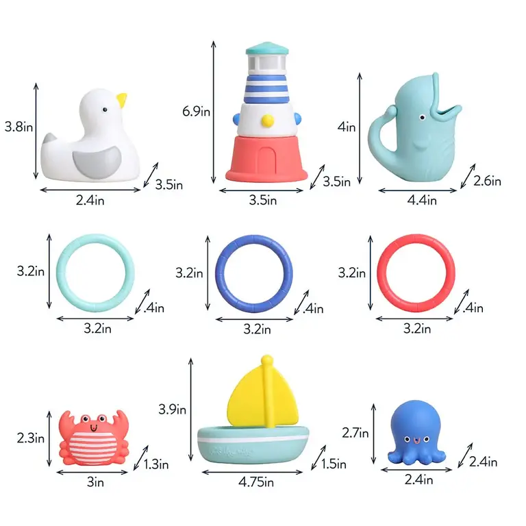 ITZY RITZY COFFRET DE JOUETS DE BAIN - SEASIDE
