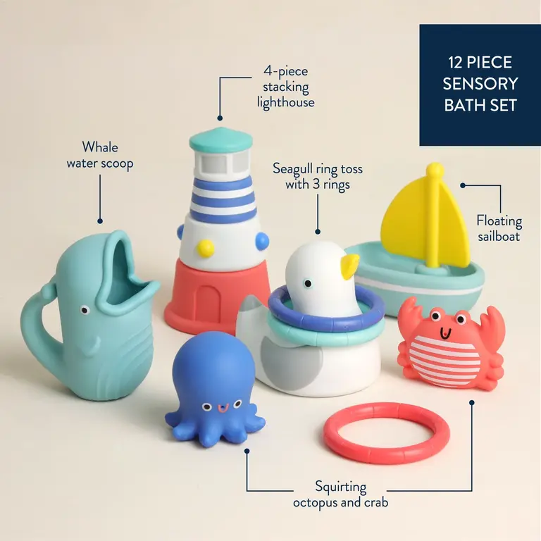 ITZY RITZY COFFRET DE JOUETS DE BAIN - SEASIDE