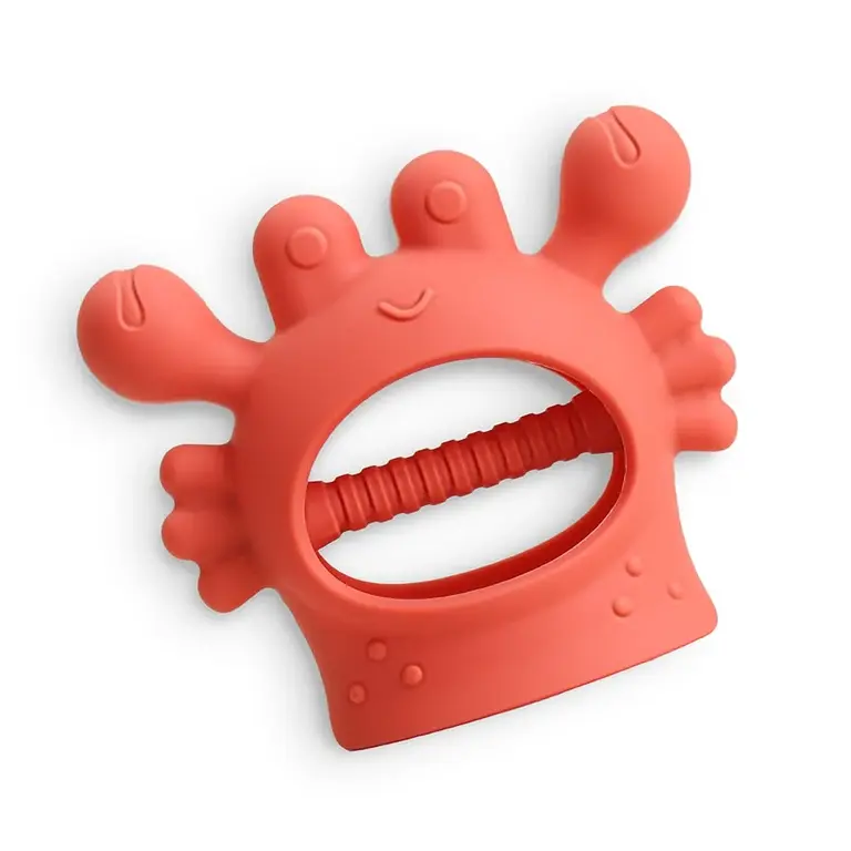 ITZY RITZY MITAINE DE DENTITION EN SILICONE - CRABE