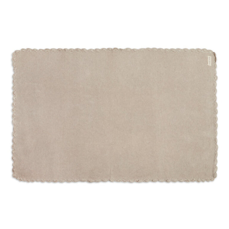 AVERY ROW COUVERTURE EN TRICOT FESTONNÉ - STONE