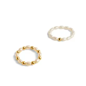 SUNNY SUNDAY BAGUE AJUSTABLE EN PERLES - PERLES MIXTES