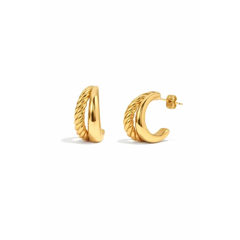 SUNNY SUNDAY BOUCLES D'OREILLES - ANNEAUX ANA - OR