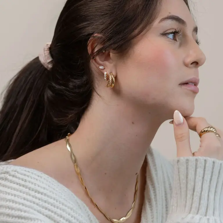 SUNNY SUNDAY BOUCLES D'OREILLES - ANNEAUX ANA - OR