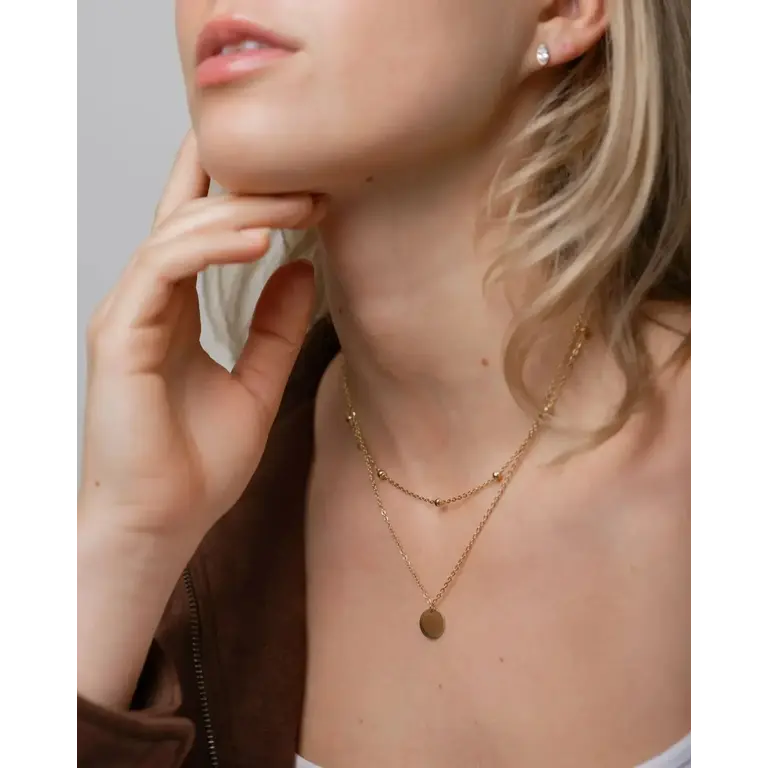 SUNNY SUNDAY GABRIELLA LAYERED NECKLACE - GOLD