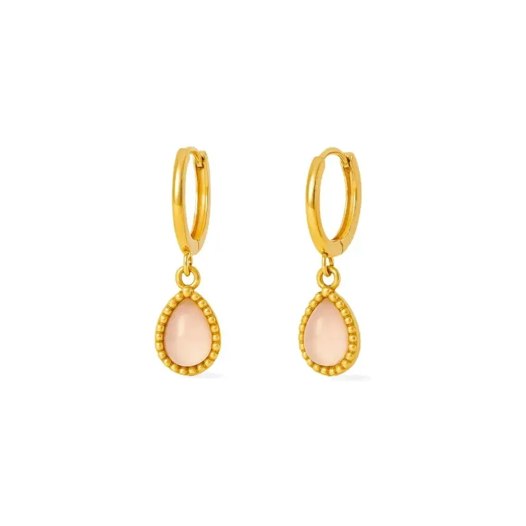 SUNNY SUNDAY BOUCLES D'OREILLES - POLLY BLANC - OR