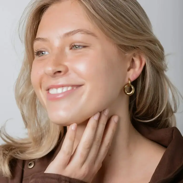 SUNNY SUNDAY BOUCLES D'OREILLES DOUBLES - TAYLOR - OR