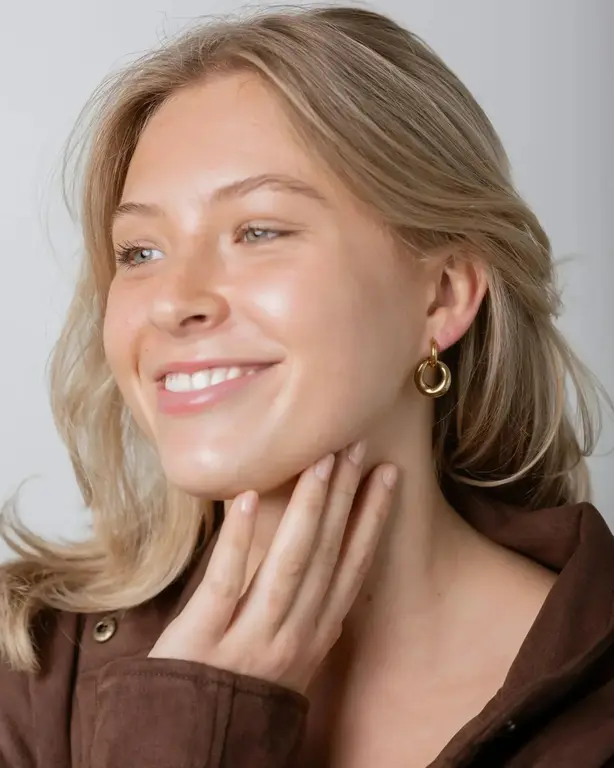 SUNNY SUNDAY BOUCLES D'OREILLES DOUBLES - TAYLOR - OR