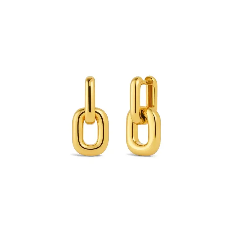 SUNNY SUNDAY BOUCLES D'OREILLES - ANNEAUX DOUBLES IZZIE - OR