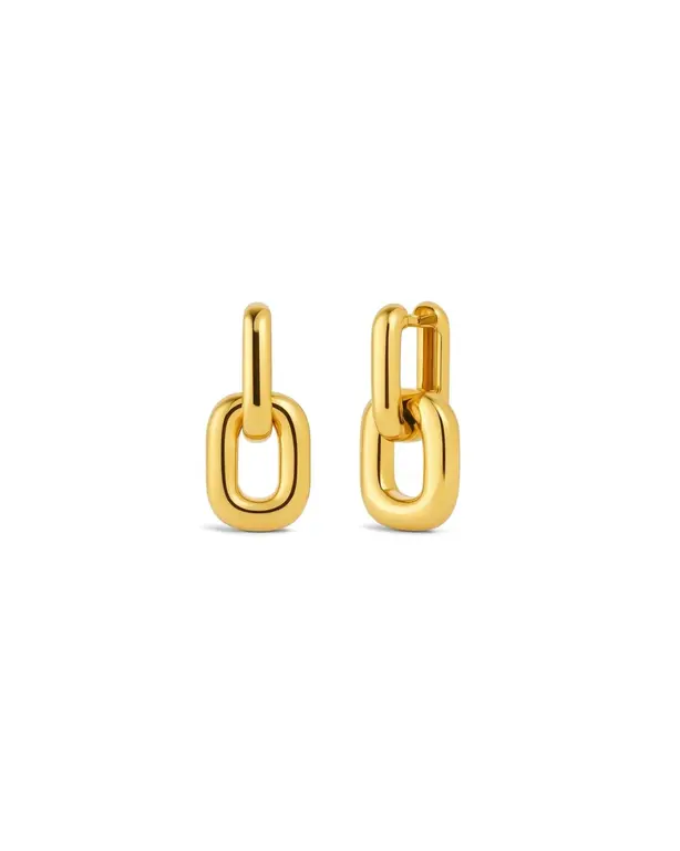 SUNNY SUNDAY BOUCLES D'OREILLES - ANNEAUX DOUBLES IZZIE - OR