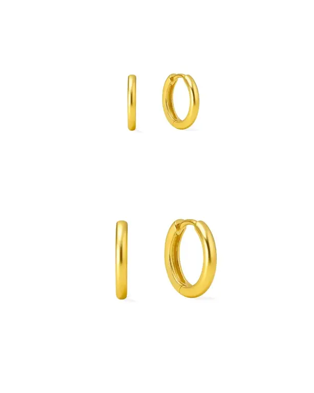 SUNNY SUNDAY SUNNY SUNDAY - BOUCLES D'OREILLES - DES CÂLINS EFFORTLESS HUGGIES - OR