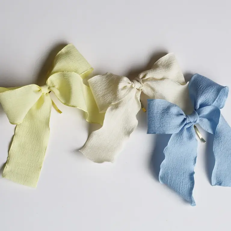 GIBOU BOUCLE RUBAN SUR CROCHET MÉTALLIQUE - CRÈME