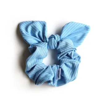 GIBOU CHOUCHOU BOUCLÉ EN BAMBOU - BLEU CIEL