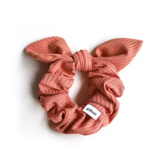 GIBOU CHOUCHOU BOUCLÉ EN BAMBOU - ROSE MELON