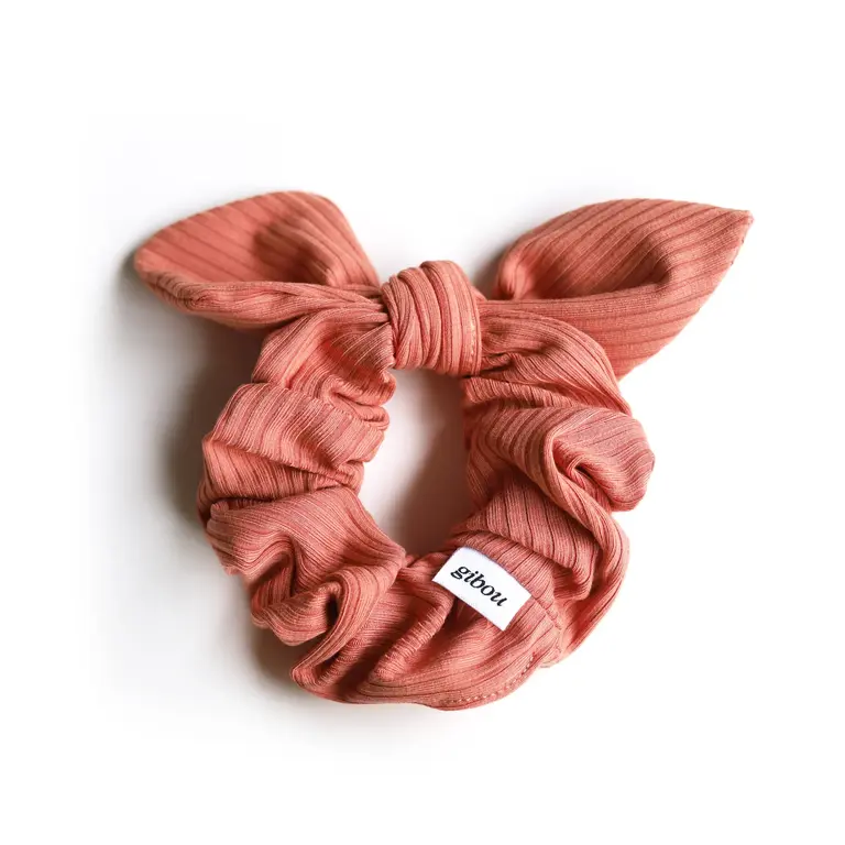 GIBOU CHOUCHOU BOUCLÉ EN BAMBOU - ROSE MELON