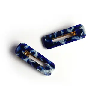 GIBOU BARRETTES RECTANGULAIRES - ENSEMBLE DE 2 - NUAGE BLEU