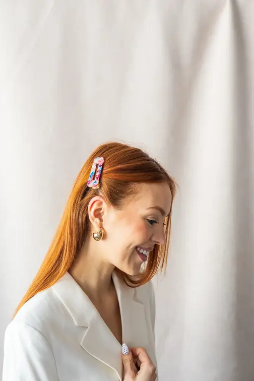 GIBOU BARRETTES RECTANGULAIRES - ENSEMBLE DE 2 - NUAGE BLEU