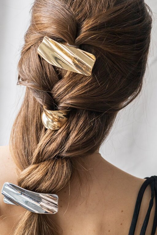 GIBOU BARRETTES À CHEVEUX MÉTALLIQUE LUDI - ARGENT
