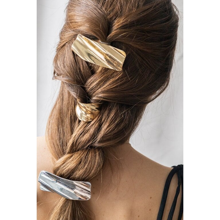 GIBOU LUDI METALLIC HAIR CLIP - GOLD
